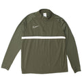 Nike Uomo Dri Fit Zip Collo Pullover Tuta Top Large Verde Poliestere