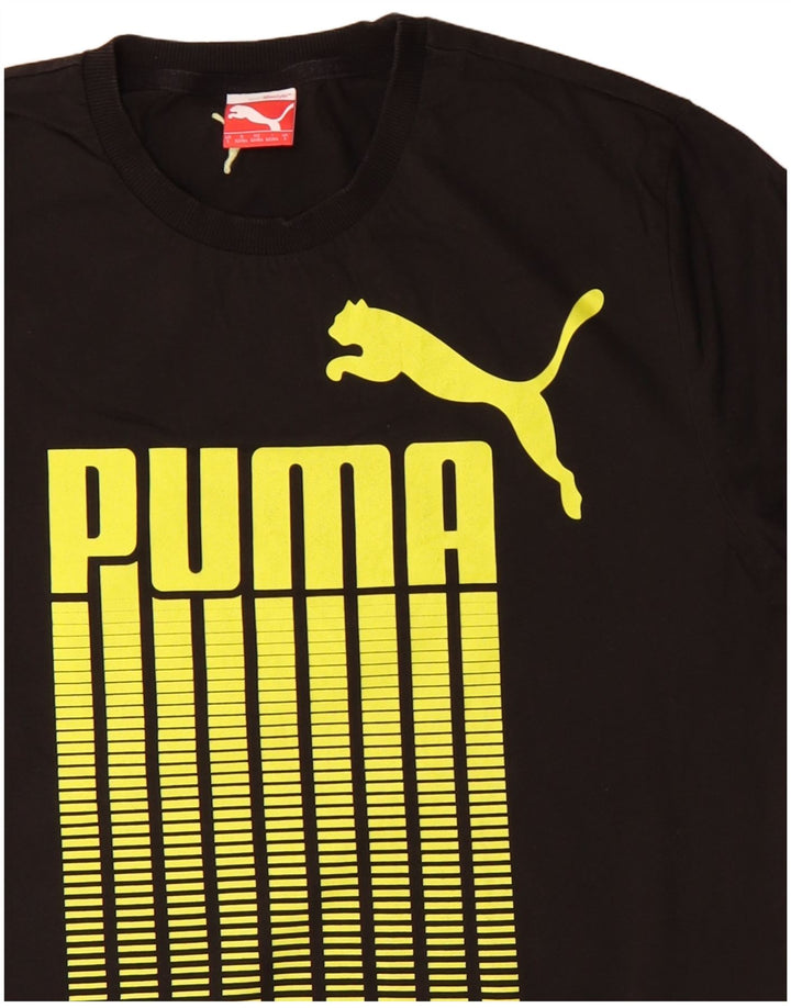 T-shirt grafica da uomo Puma Top grande in cotone nero