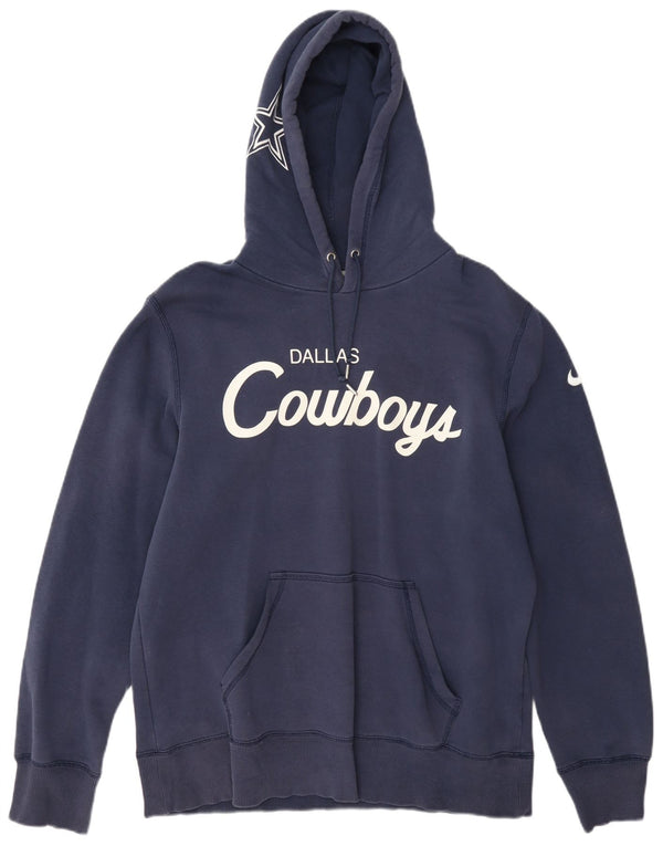 Felpa con cappuccio grafica Nike NFL da uomo, grande, in cotone blu navy