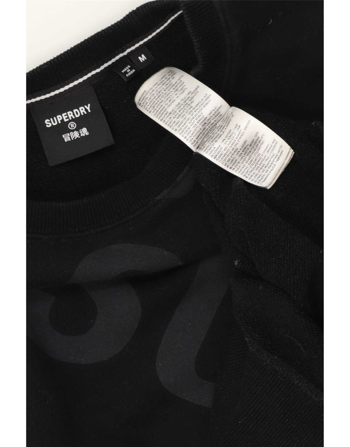 Felpa grafica da uomo Superdry Maglione cotone nero medio