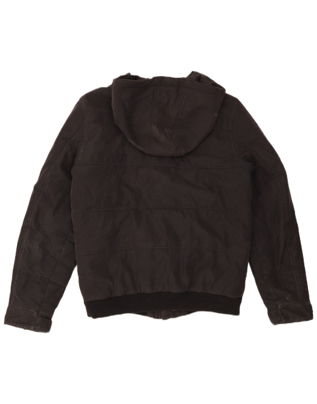 JACK & JONES Giacca imbottita con cappuccio da uomo UK 38 Medium Nero Poliestere