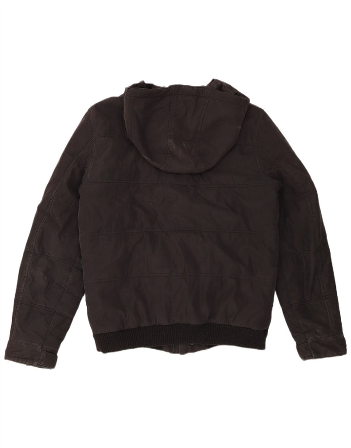 JACK & JONES Giacca imbottita con cappuccio da uomo UK 38 Medium Nero Poliestere