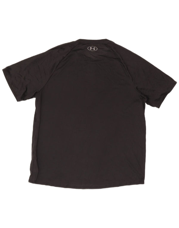 Under Armour Mens T-Shirt Top XL Black Polyester