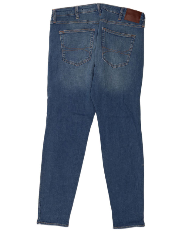 Jeans Hollister da uomo super skinny effetto invecchiato W36 L32 cotone blu