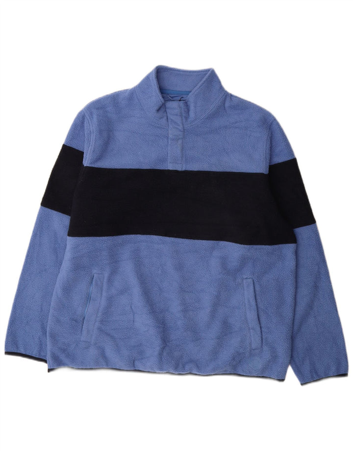 Maglione in pile da uomo Marks & Spencer con bottoni e XL blu a blocchi di colore
