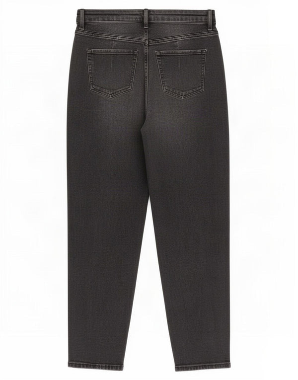 Jeans affusolati mamma Marks & Spencer da donna UK 10 piccoli W28 L26 cotone nero