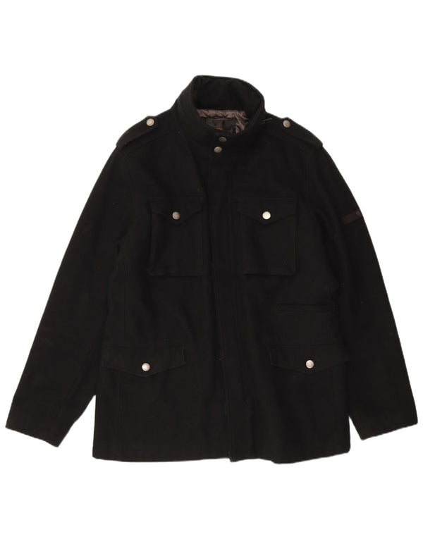 Giacca utility da uomo Ben Sherman UK 40 Large Black Wool