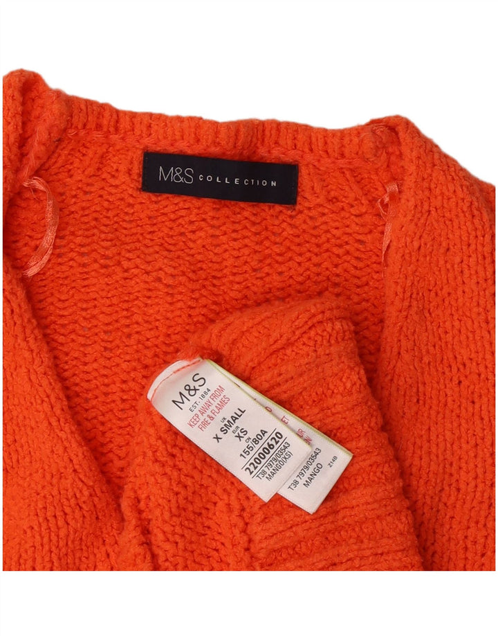 Maglione oversize con scollo a V da donna Marks & Spencer UK 6 XS Arancione