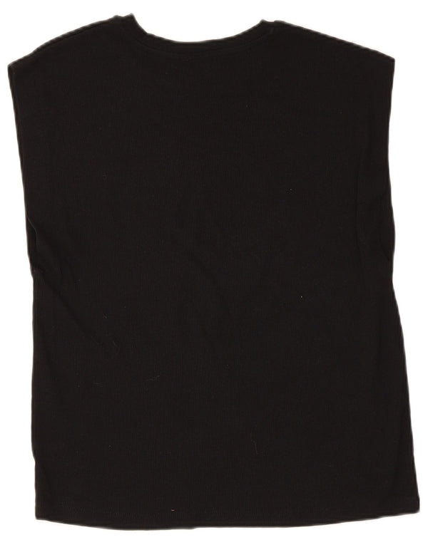Canotta da donna Zara UK 10 piccola in cotone nero