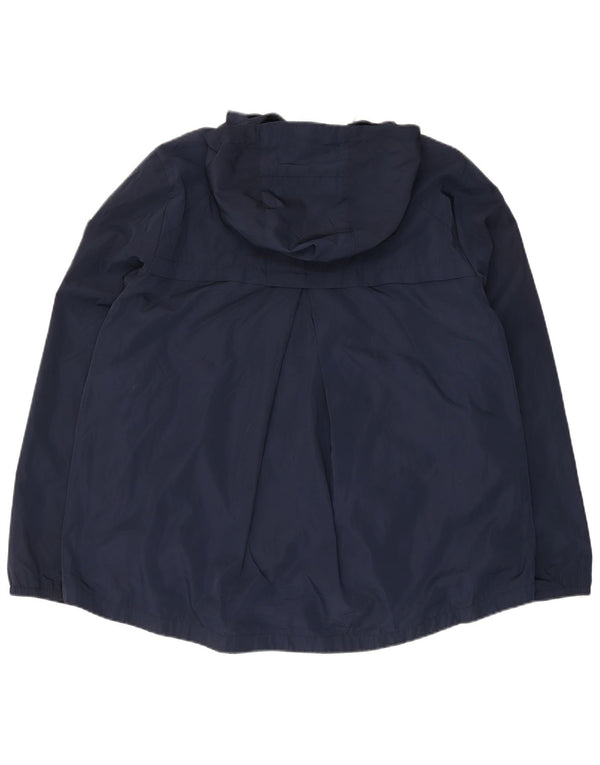 Giacca antipioggia con cappuccio da donna Tommy Hilfiger UK 16 grande poliestere blu navy