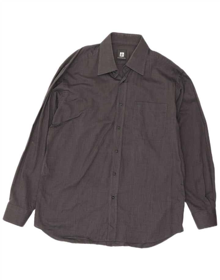 Camicia da uomo Roccobarocco taglia 40 15 3/4 cotone grigio medio