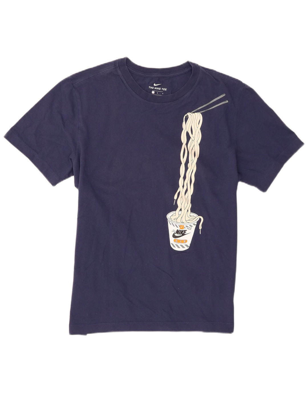 T-shirt grafica da uomo Nike Top Large in cotone blu navy