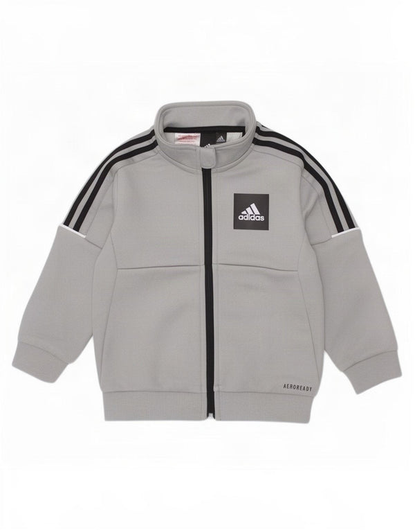 Giacca da tuta Adidas Aeroready da bambino, 18-24 mesi, in poliestere grigio