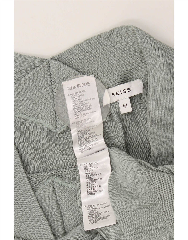 Maglione Reiss da donna con spalle scoperte UK 14 Viscosa verde medio