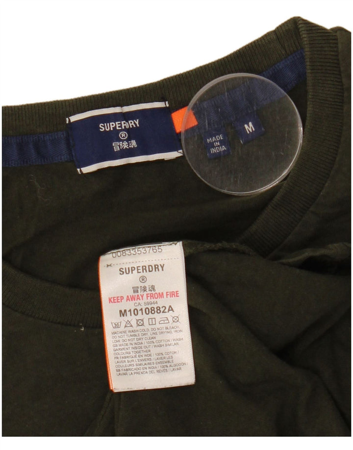 T-shirt da uomo Superdry Top in cotone verde medio