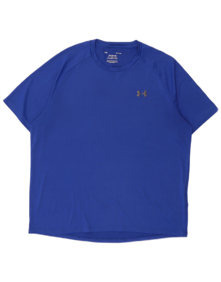 T-shirt da uomo Under Armour Top grande blu in poliestere