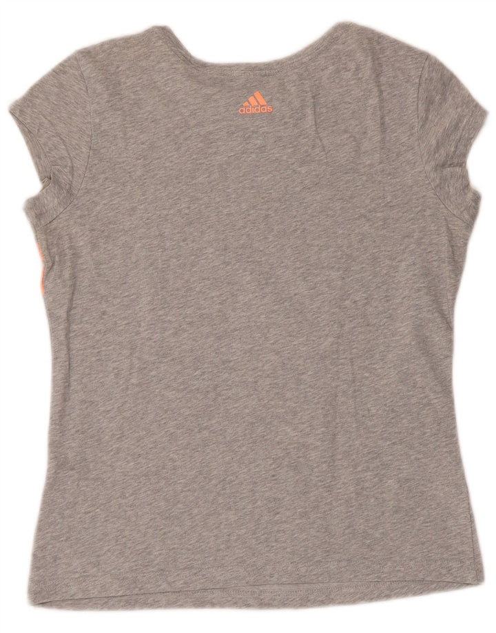 T-shirt grafica da donna Adidas Top UK 8/10 piccola grigia