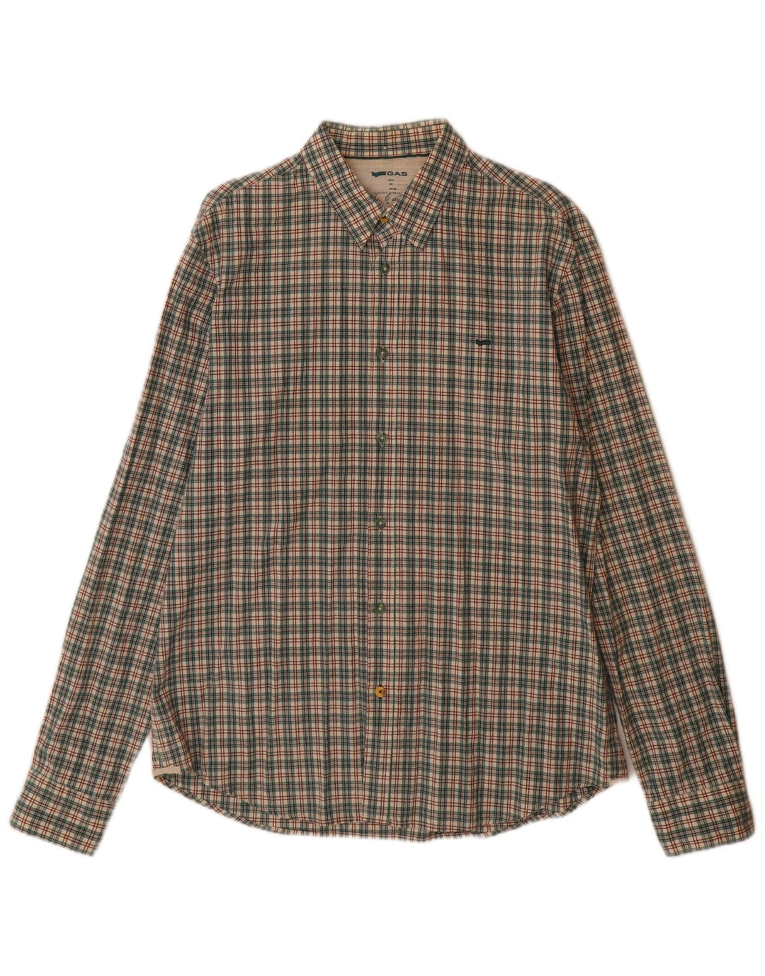Camicia GAS da uomo XL in cotone a quadri multicolore