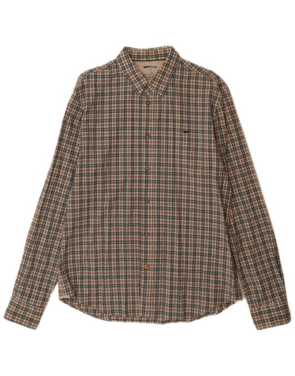 Camicia GAS da uomo XL in cotone a quadri multicolore