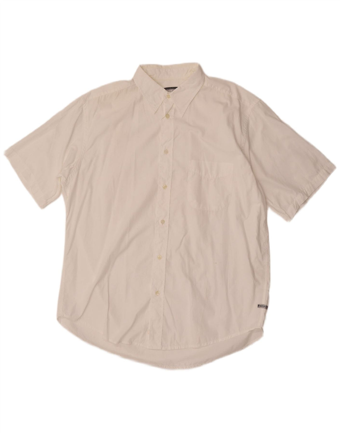 BELFE & BELFE Camicia a maniche corte da uomo 2XL Cotone bianco