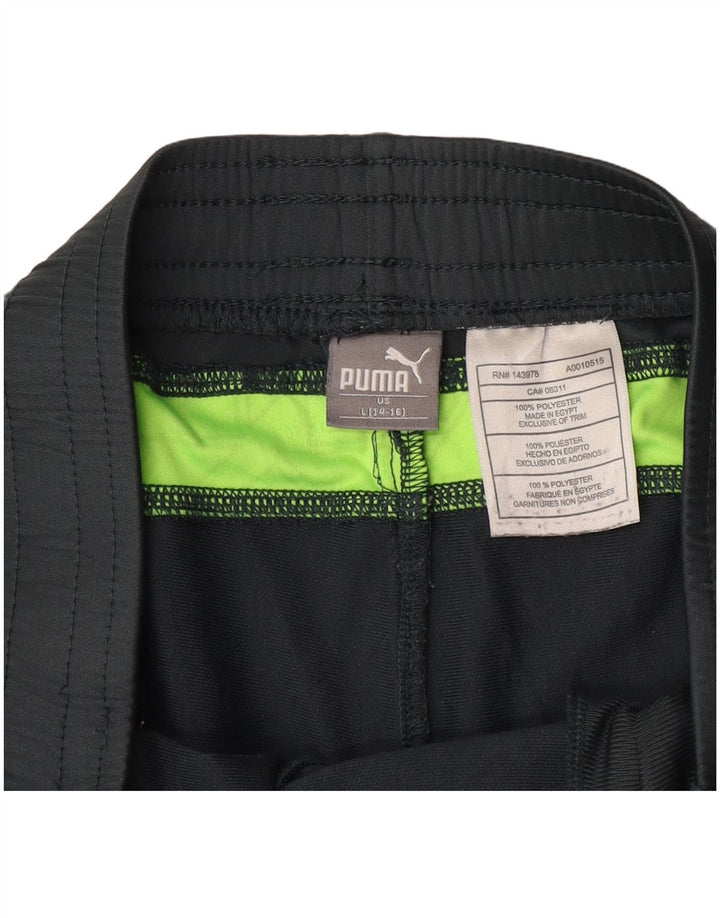 Pantaloncini sportivi PUMA da donna US 14/16 Large in poliestere geometrico grigio