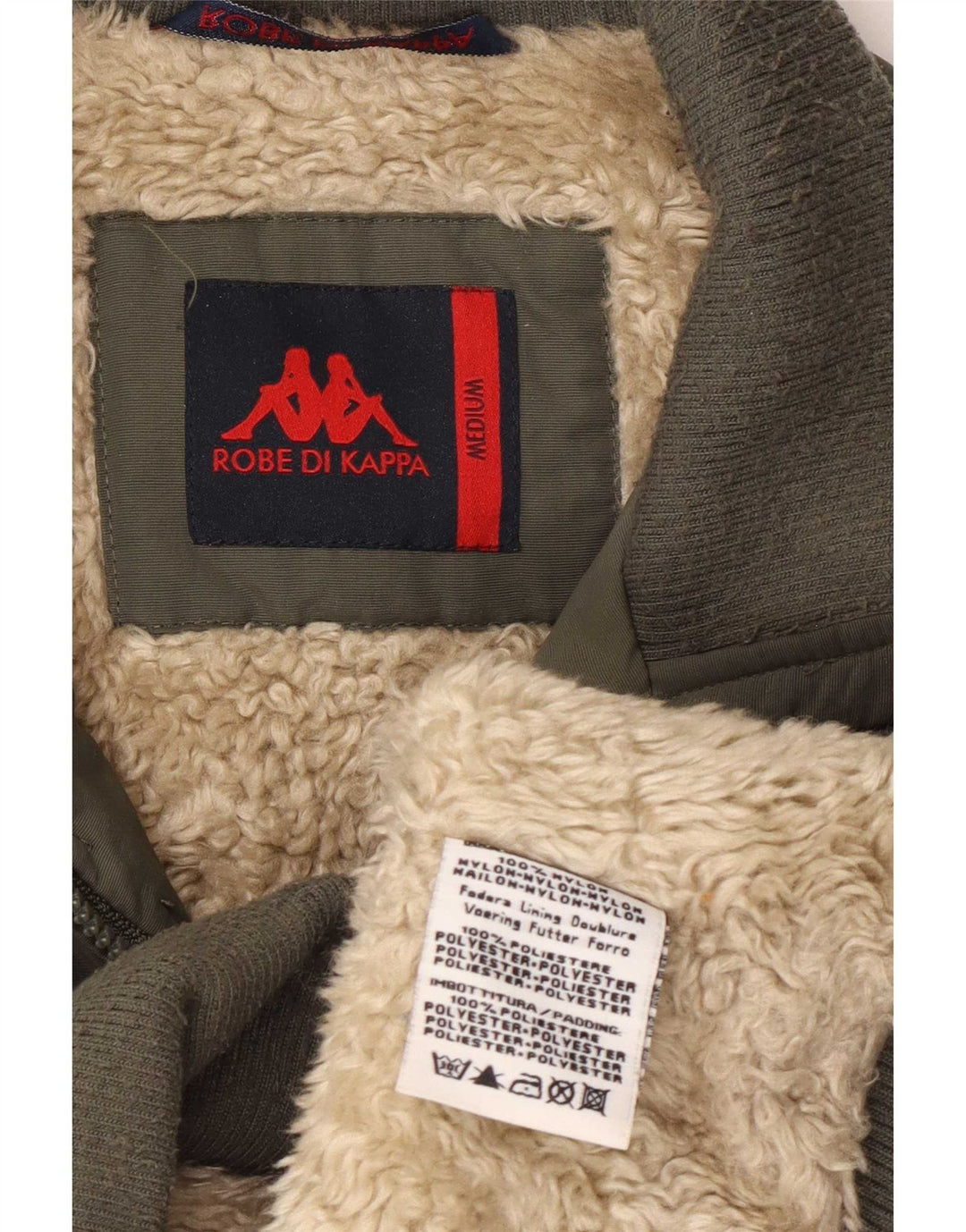 Giubbotto bomber Sherpa da uomo Kappa UK 38 nylon kaki medio