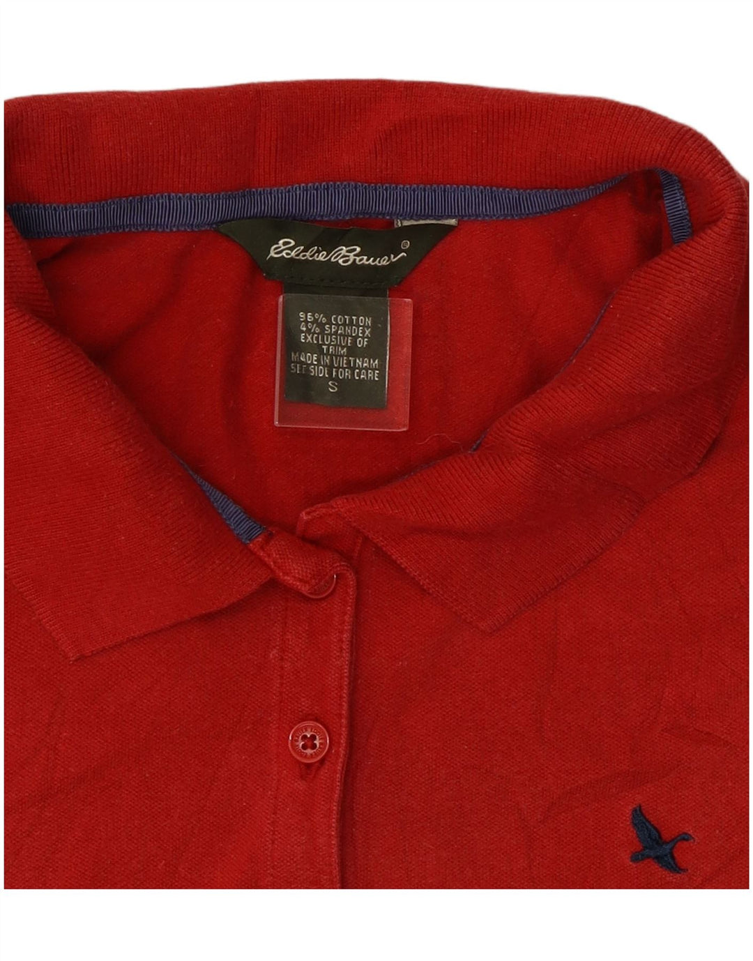 Polo da donna EDDIE BAUER UK 10 piccola in cotone rosso