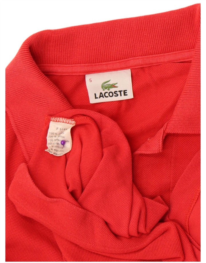 Polo da uomo Lacoste taglia 5 grande in cotone rosso