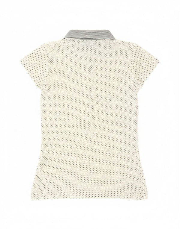 Polo da donna North Sails UK 10 piccolo cotone bianco a pois