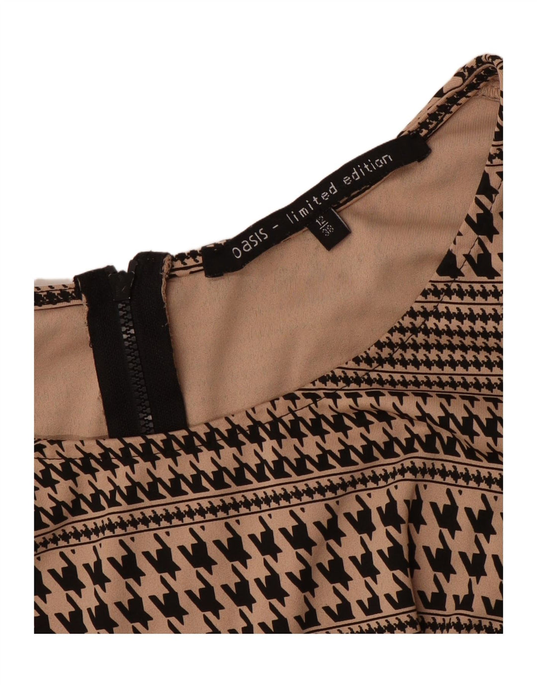 Camicetta da donna Oasis Top UK 12 Pied de poule beige medio