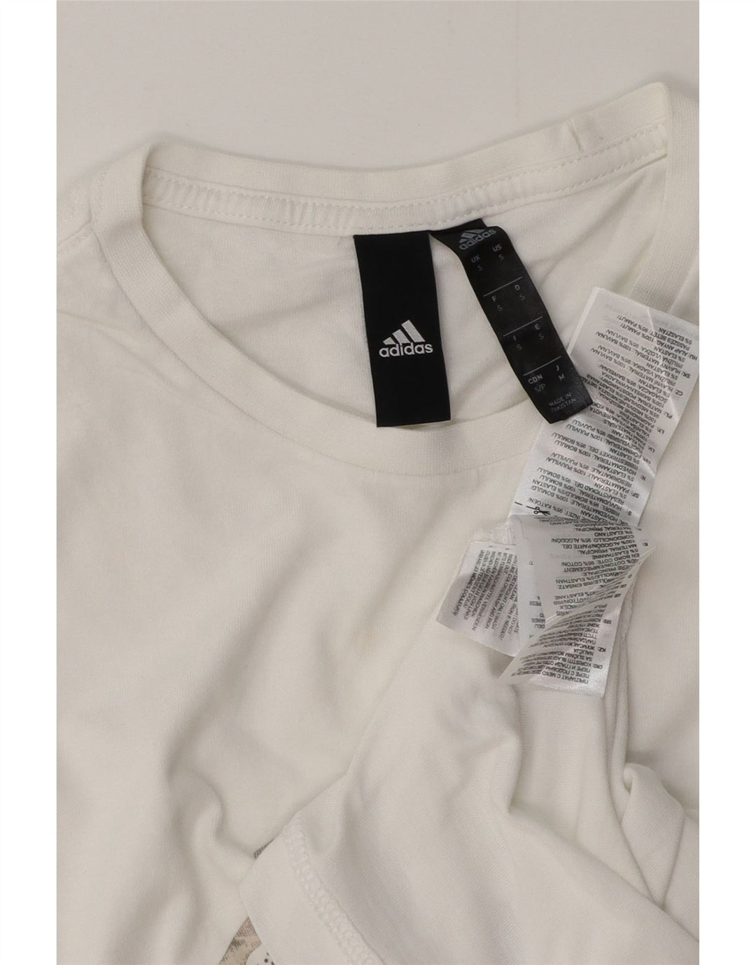 T-shirt grafica da uomo ADIDAS Top piccola in cotone bianco