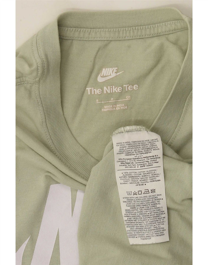 T-shirt grafica da uomo Nike Top piccola in cotone verde