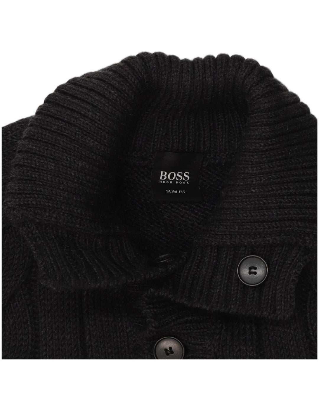 Hugo Boss Maglione da uomo slim fit con collo a bottoni XL Grigio