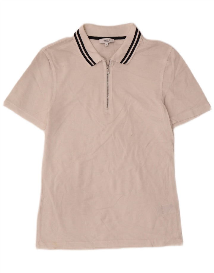 Polo da uomo Reiss XS in cotone bianco