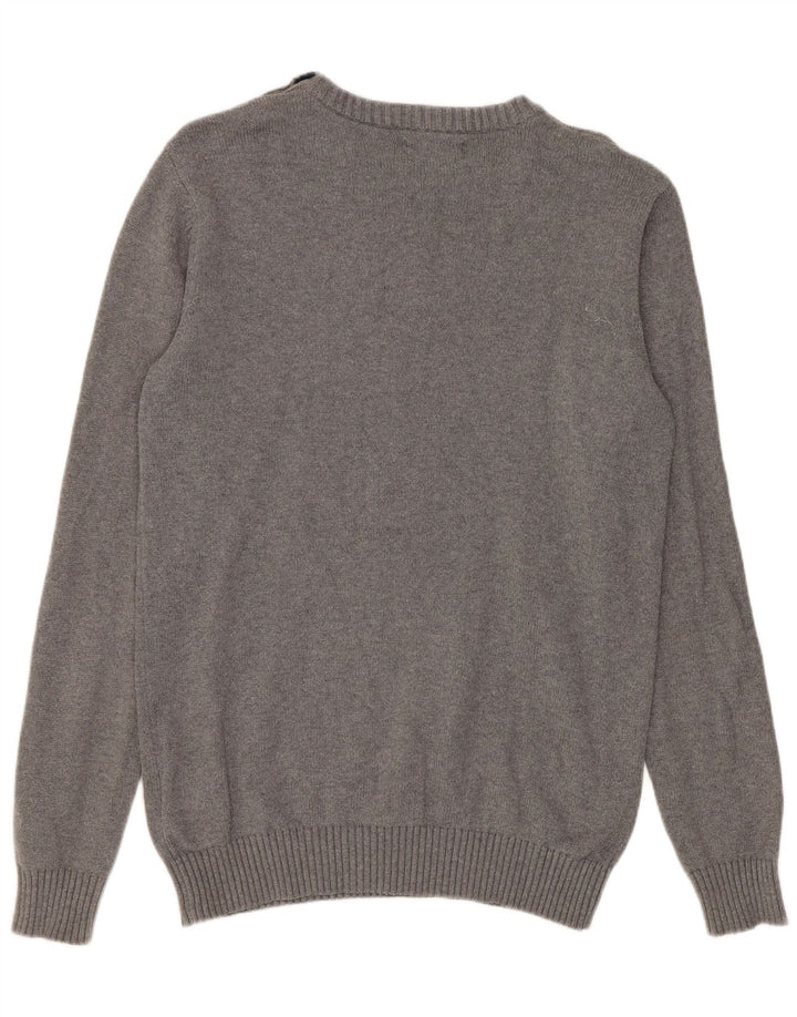 Jack & Jones Maglione da uomo con scollo a barca piccolo cotone grigio