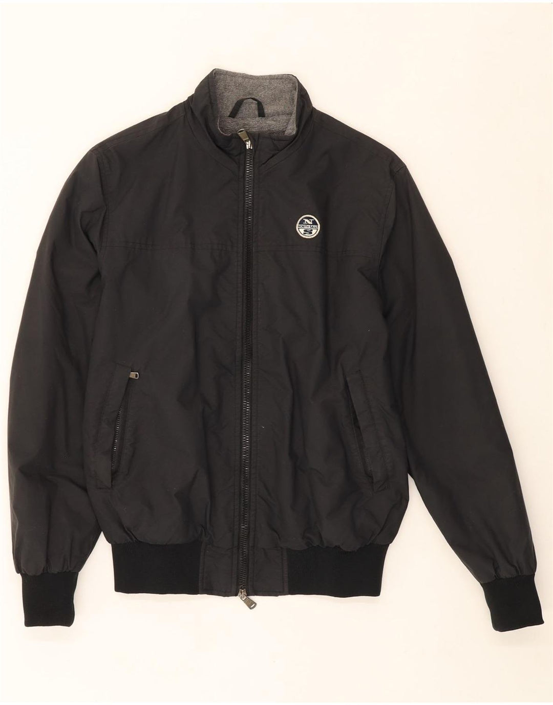 NORTH SAILS Mens Bomber Jacket UK 36 Small Black Polyamide Vintage North Sails and Second-Hand North Sails from Messina Hembry 