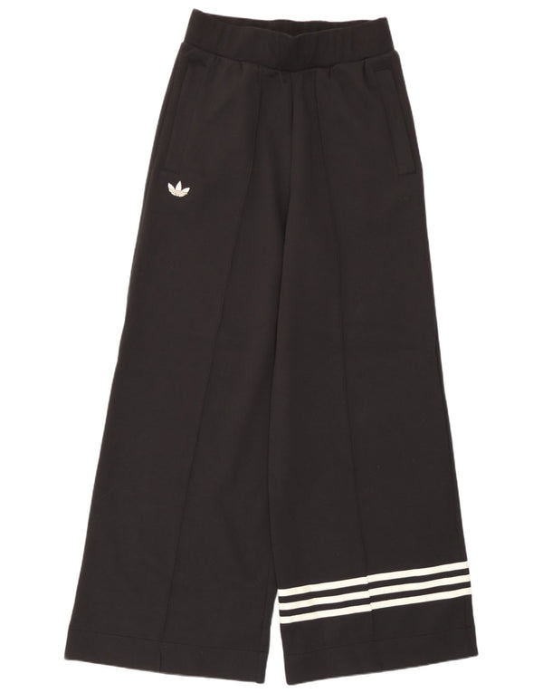 Pantaloni da tuta da donna Adidas a gamba larga UK 12/14 cotone nero medio