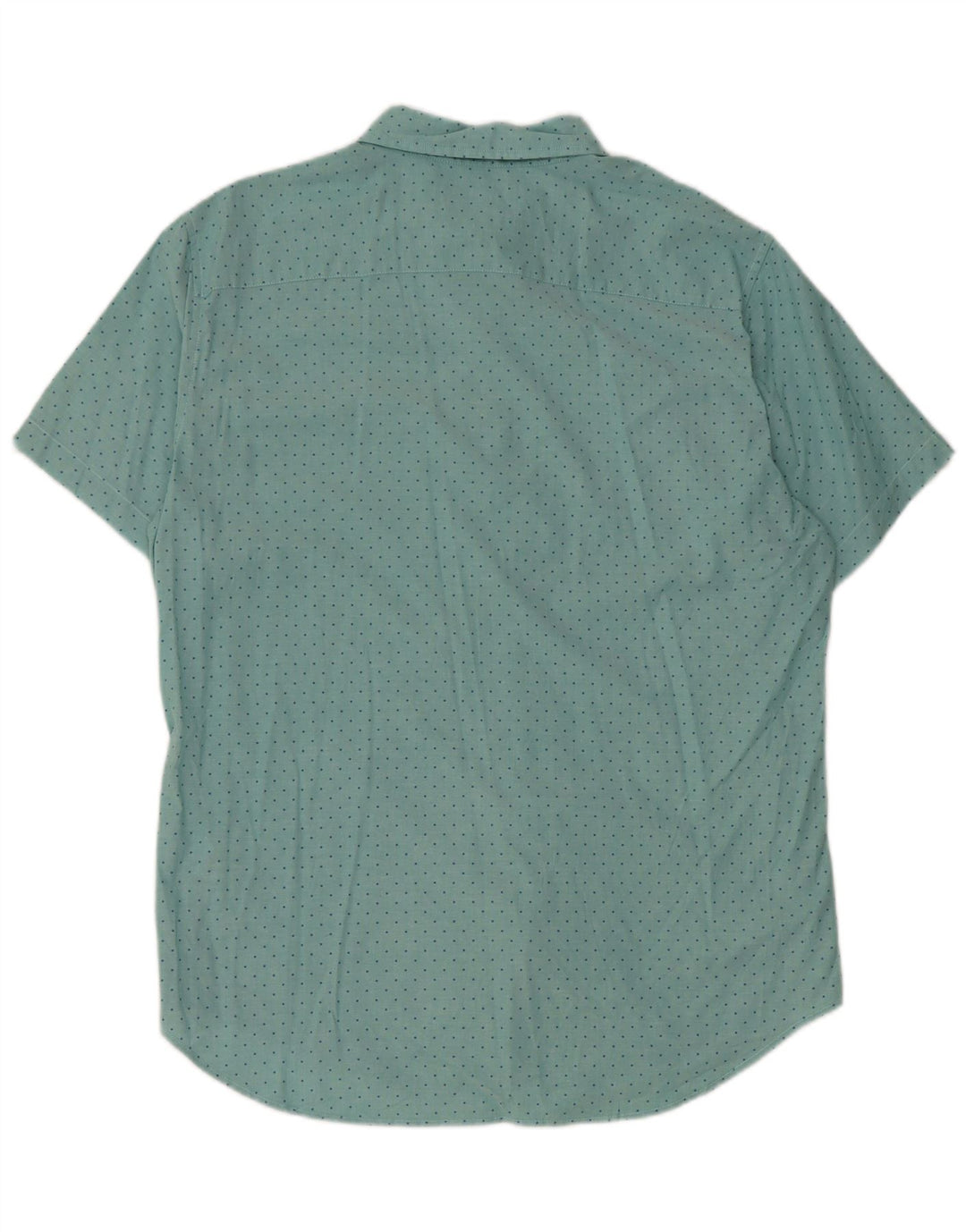 BONOBOS Camicia da uomo slim fit a maniche corte grande cotone blu a pois