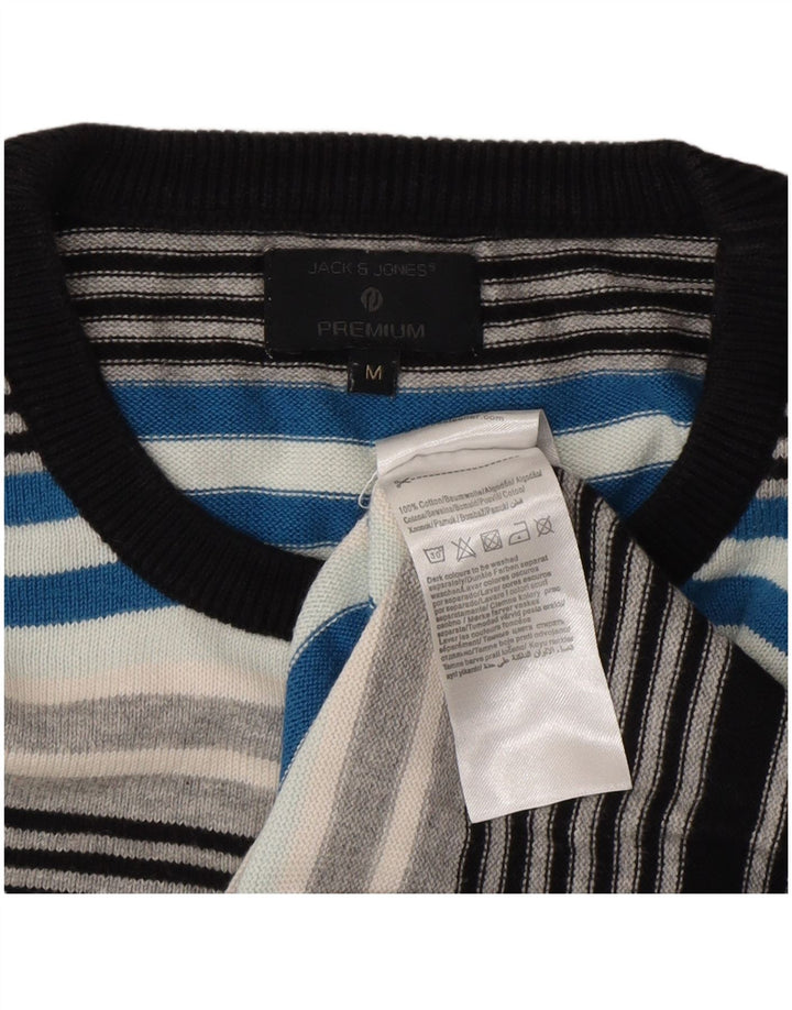 Jack & Jones Maglione girocollo da uomo a righe medie multicolore