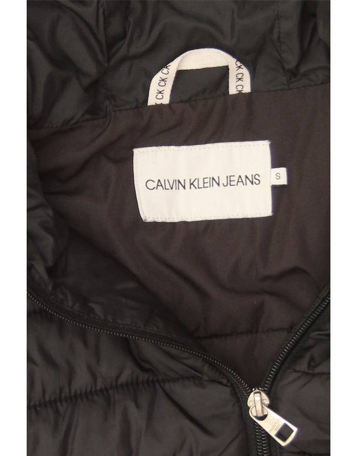 Giacca imbottita oversize con cappuccio da donna Calvin Klein Jeans UK 10 piccola nera