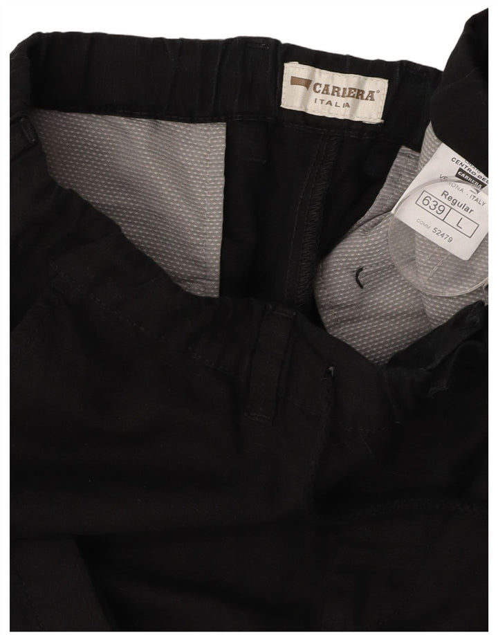 CARRERA Uomo VERONA Chino Shorts Grandi W36 Cotone Nero