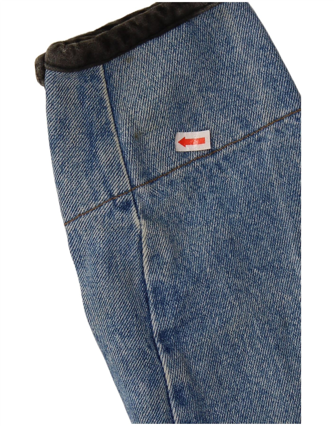 Giacca di jeans vintage da donna UK 14 grande cotone blu