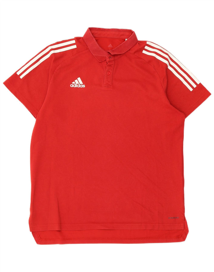 Polo ADIDAS da uomo Aeroready grande in cotone rosso