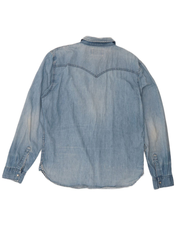 Camicia di jeans da uomo Levi's XL in cotone blu