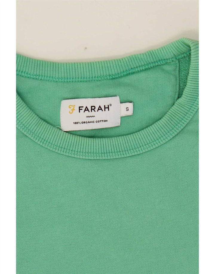 Felpa Uomo Farah Maglione Piccolo Verde Cotone