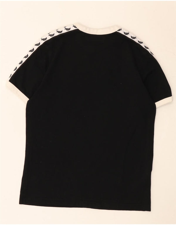 T-shirt grafica per ragazzi Fred Perry Top 7-8 anni in cotone color block nero