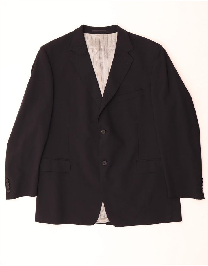 Giacca blazer da uomo a 2 bottoni DOUGLAS UK 46 3XL poliestere nero