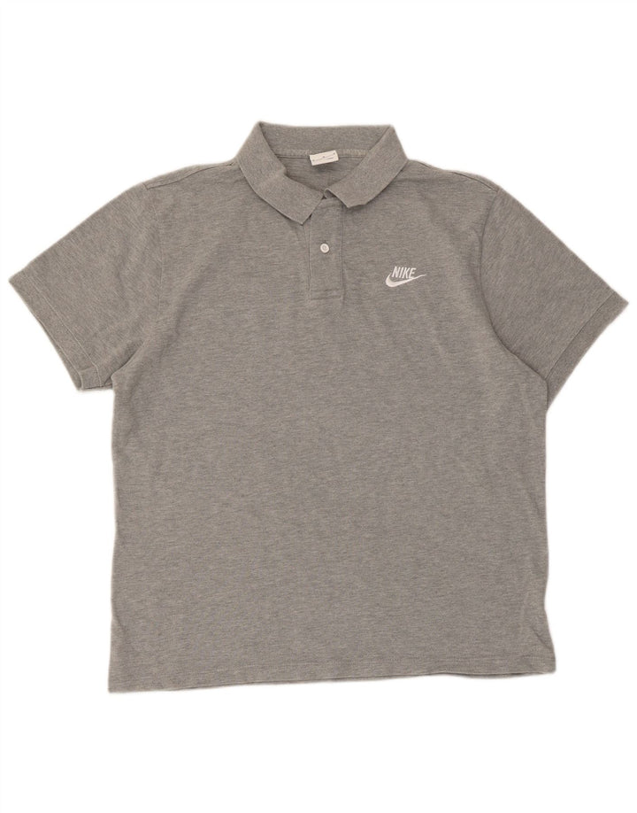 Polo Nike da uomo grigio medio chiazzato