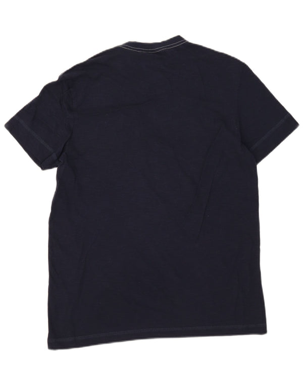 T-shirt grafica da uomo Calvin Klein Top piccola in cotone a righe blu navy