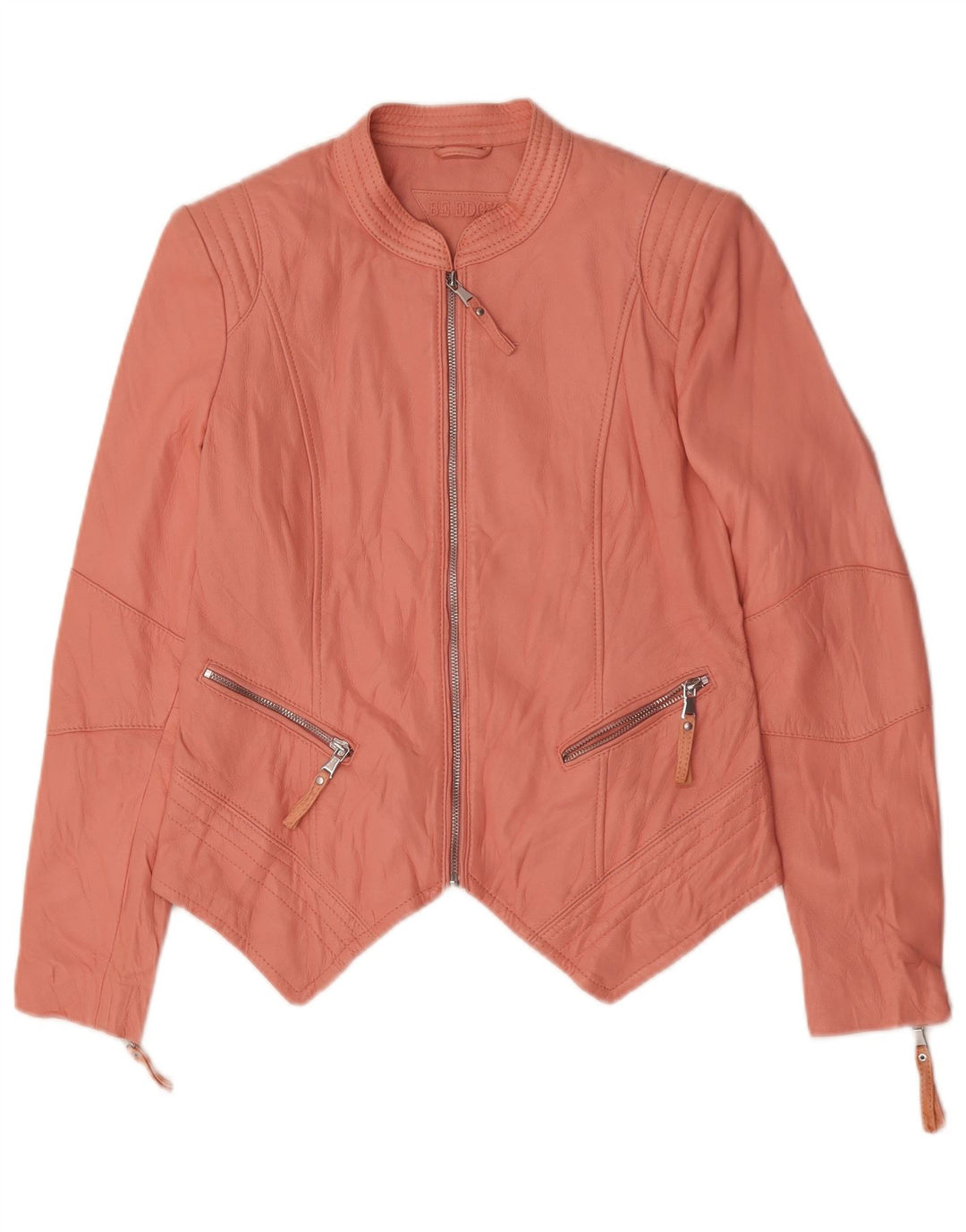 Giacca in pelle corta da donna Be Edgy UK 14 grande pelle rosa